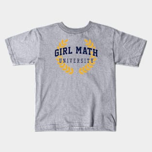 Girl Math University - Pop Culture Humor Kids T-Shirt